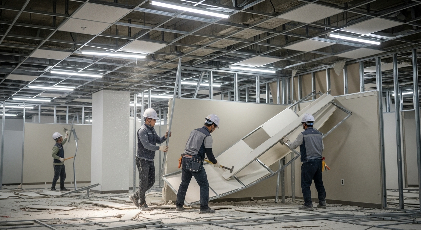 폐업정리 설비·간판 정리 작업