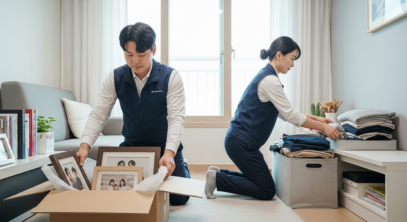 유품정리 폐기물 반출 현장 이미지