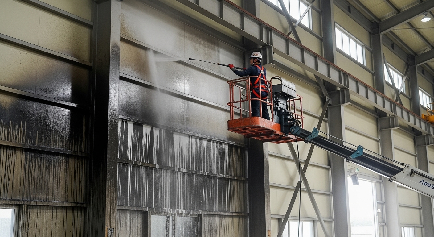 공장청소 고압세척 작업